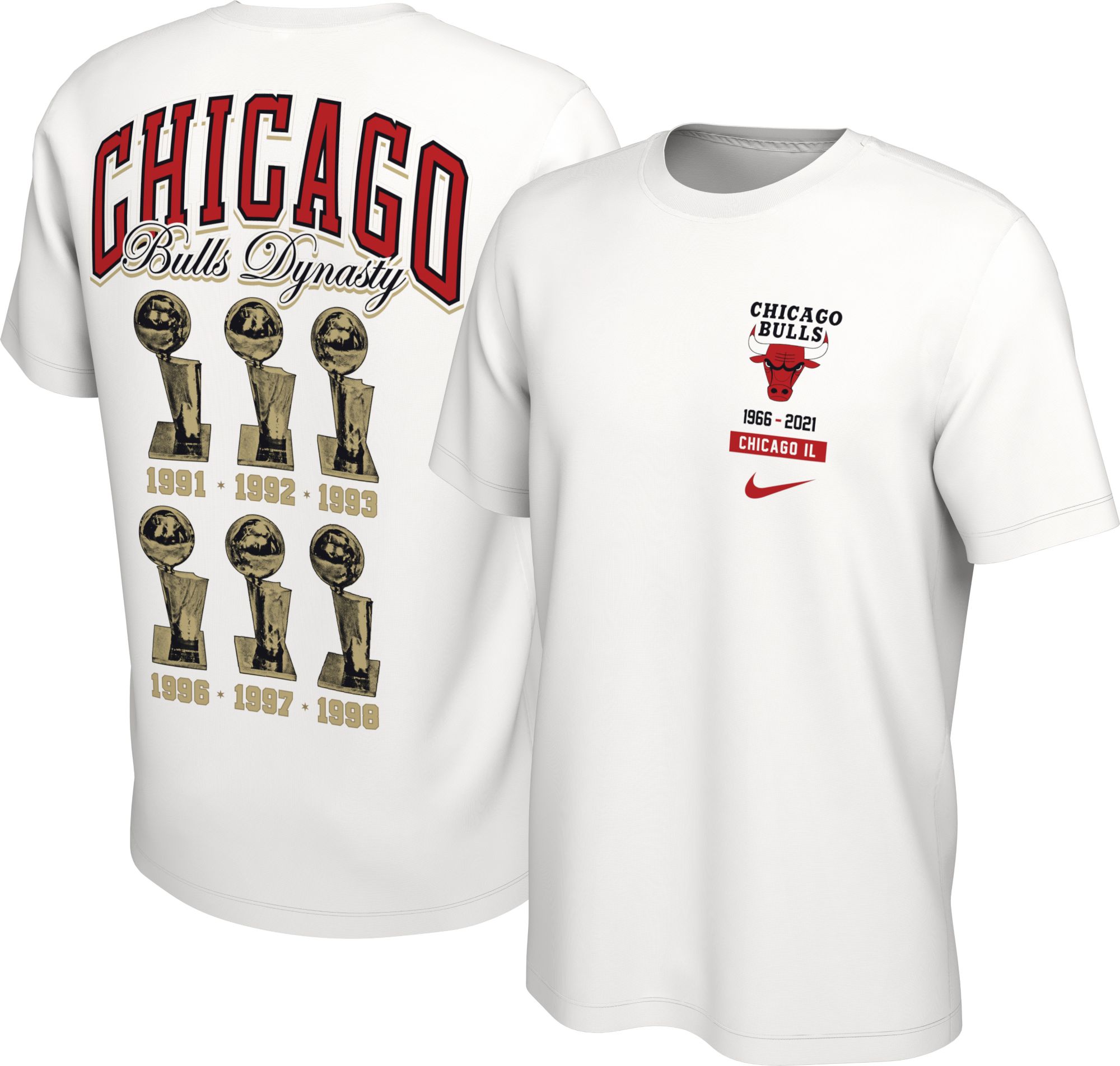 Chicago Bulls Nike 2021/22 City Edition Courtside Heavyweight Moments Story  T-Shirt - White