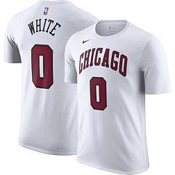 Nike Men's 2022-23 City Edition Chicago Bulls Coby White #0 White Cotton T-Shirt
