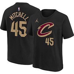 Nike Men's Cleveland Cavaliers Donovan Mitchell #45 Black T-Shirt