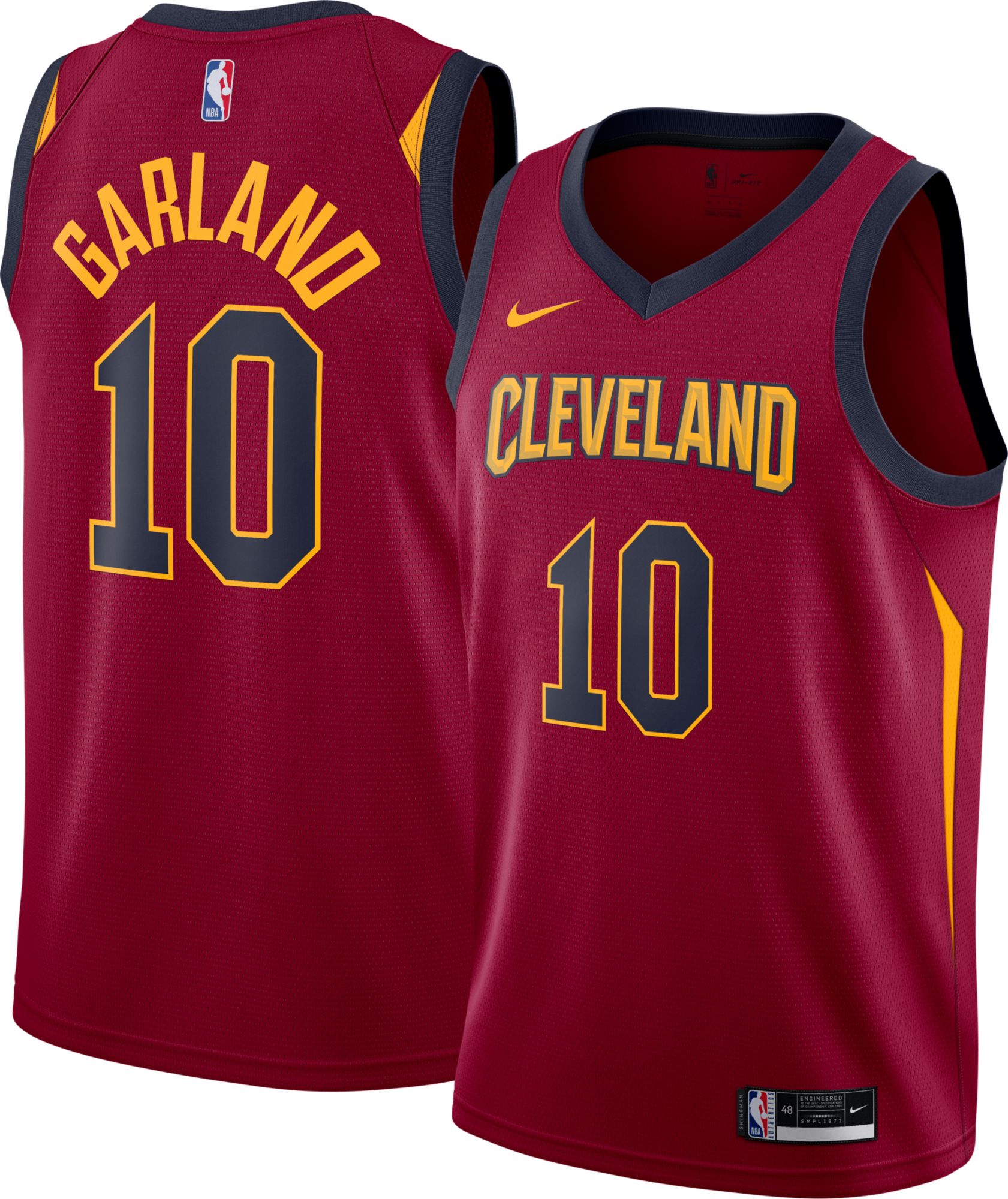 Nike Men's Cleveland Cavaliers Darius Garland #10 White T-Shirt, Large