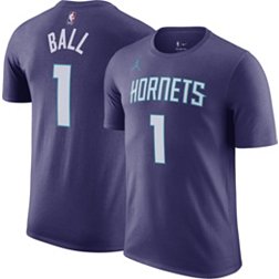 Nike Men's Charlotte Hornets LaMelo Ball #1 Purple T-Shirt
