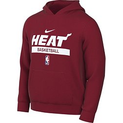 Nike Men's Miami Heat Red Dri-Fit Spotlight Pullover Hoodie