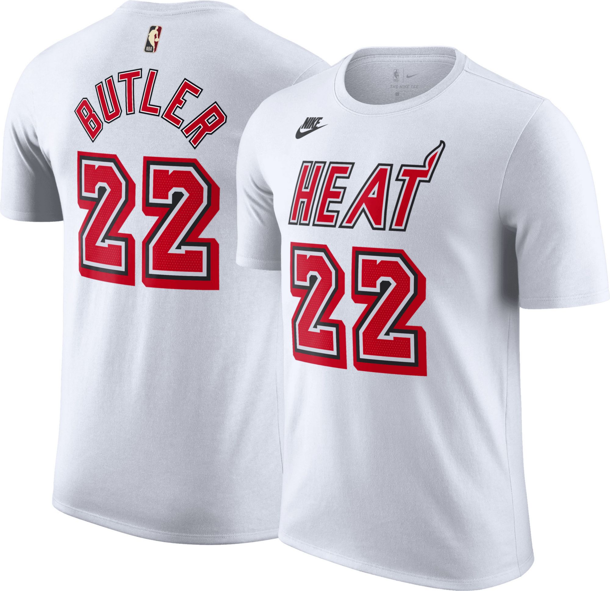 Nike Men's Miami Heat Jimmy Butler #22 White Hardwood Classic T-Shirt