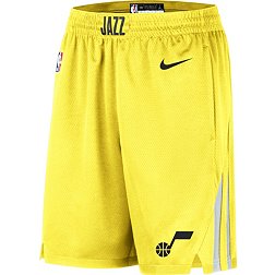 Nike Men's Utah Jazz Yellow Dri-Fit Swingman Shorts