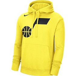 Nike Men's Utah Jazz Yellow Fleece Pullover Hoodie