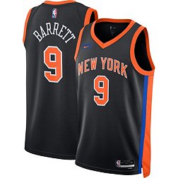 Nike Men's 2022-23 City Edition New York Knicks RJ Barrett #9 Black Dri-FIT Swingman Jersey