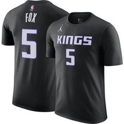Jordan Men's Sacramento Kings De'Aaron Fox #5 Black T-Shirt