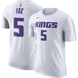 Nike Men's Sacramento Kings De'Aaron Fox #5 White T-Shirt