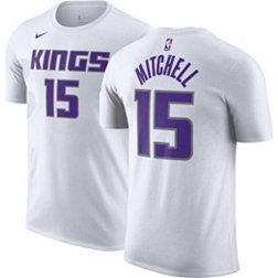 Nike Men's Sacramento Kings White Davion Mitchell #15 T-Shirt
