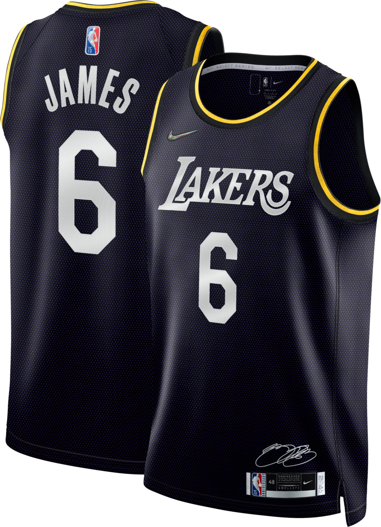 Lebron James mens small Nike purple LA lakers retro city jersey. New Jersey
