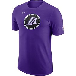 Nike Men's 2022-23 City Edition Los Angeles Lakers Purple Warm-Up T-Shirt