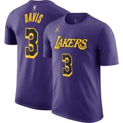 Nike Men's Los Angeles Lakers Anthony Davis #3 Purple T-Shirt