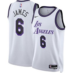 Nike Men's 2022-23 City Edition Los Angeles Lakers LeBron James #6 White Dri-FIT Swingman Jersey