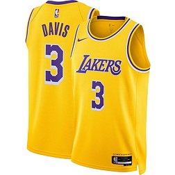 Nike Men's Los Angeles Lakers Anthony Davis #3 Yellow Dri-FIT Swingman Jersey