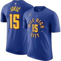 Nike Men's Denver Nuggets Nikola Jokic #15 Blue T-Shirt