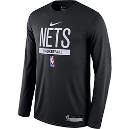 Nike Men's Brooklyn Nets Black Dri-Fit Practice Long Sleeve T-Shirt