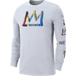 Nike Men's 2022-23 City Edition Brooklyn Nets White Essential Long Sleeve Shirt