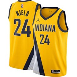 Nike Men's Indiana Pacers Buddy Hield #24 Gold Dri-FIT Swingman Jersey