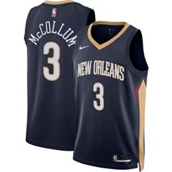 Nike Men's New Orleans Pelicans CJ McCollum #3 Navy Dri-FIT Swingman Jersey
