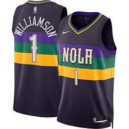 Nike Men's 2022-23 City Edition New Orleans Pelicans Zion Williamson #1 Purple Dri-FIT Swingman Jersey