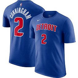 Nike Men's Detroit Pistons Cade Cunningham #2 Blue T-Shirt