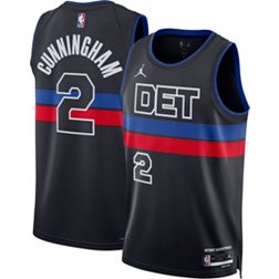 Jordan Men's Detroit Pistons Cade Cunningham #2 Blue Dri-FIT Swingman Jersey