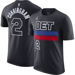 Nike Men's Detroit Pistons Cade Cunningham #2 Black T-Shirt