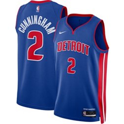 Nike Men's Detroit Pistons Cade Cunningham #2 Blue Dri-FIT Swingman Jersey