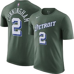 Nike Men's 2022-23 City Edition Detroit Pistons Cade Cunningham #2 Green Cotton T-Shirt