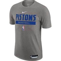 Nike Men's Detroit Pistons Grey Dri-Fit Practice T-Shirt