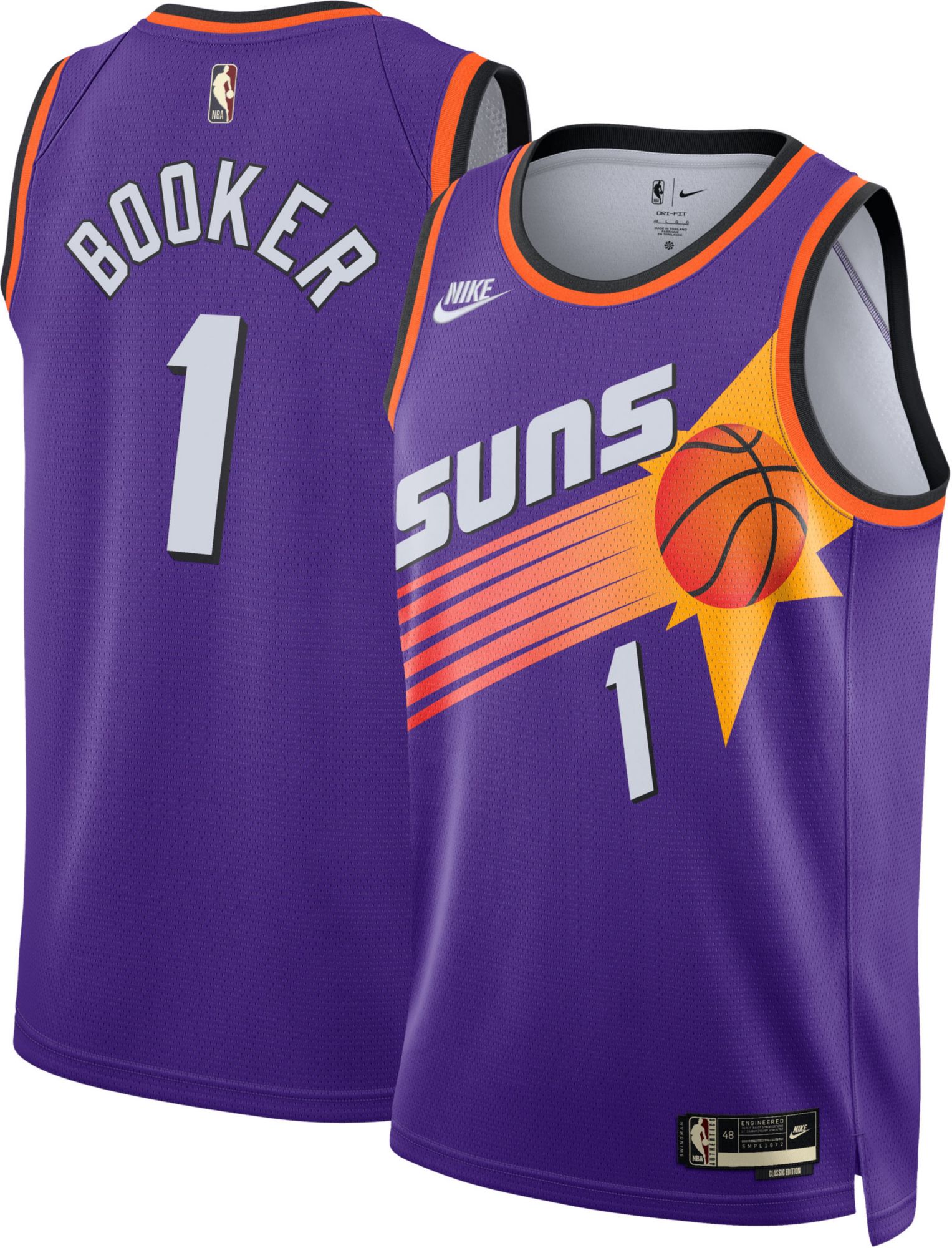 Phoenix Suns 1 Devin Booker 2022-23 Icon Edition Purple Men Jersey -  Bluefink