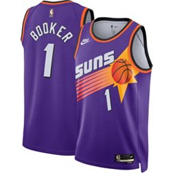 Nike Men's Phoenix Suns Devin Booker #1 Purple Hardwood Classic Dri-FIT Swingman Jersey