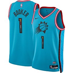 Nike Men's 2022-23 City Edition Phoenix Suns Devin Booker #1 Turquoise Dri-FIT Swingman Jersey