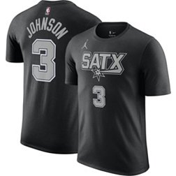 Nike Men's San Antonio Spurs Keldon Johnson #3 Black T-Shirt
