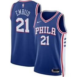 Nike Men's Philadelphia 76ers Joel Embiid #21 Blue Dri-FIT Swingman Jersey