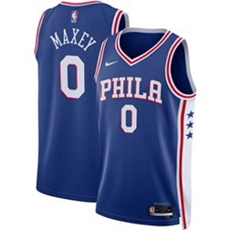 Nike Men's Philadelphia 76ers Tyrese Maxey #0 Blue Dri-FIT Swingman Jersey