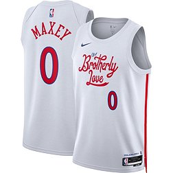 Nike Men's Philadelphia 76ers Tyrese Maxey #0 Red T-Shirt, XXL