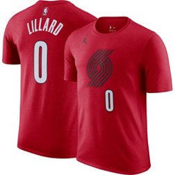 Nike Men's Portland Trail Blazers Damian Lillard #0 Red T-Shirt