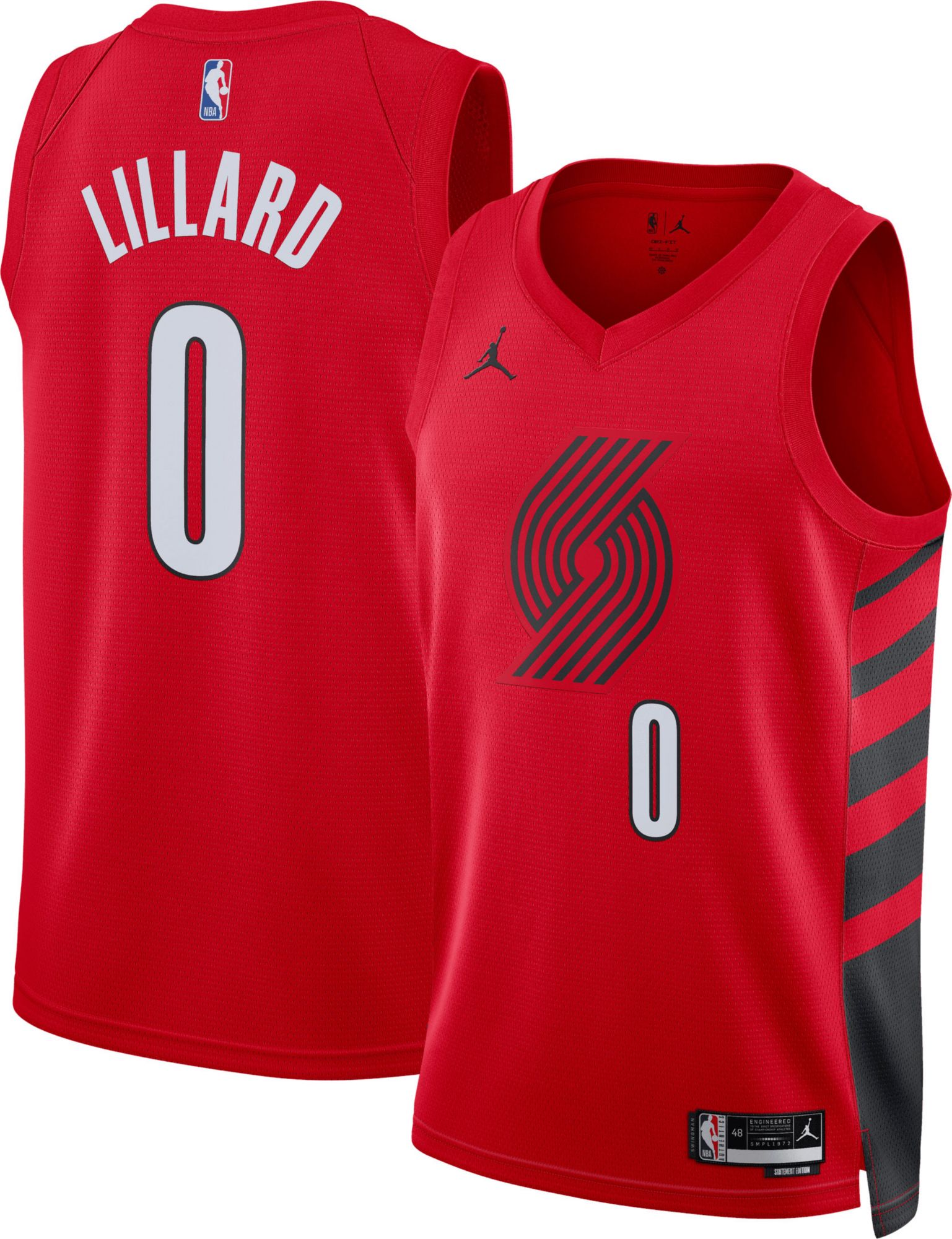Jordan Adult Portland Trail Blazers Damian Lillard #0 Statement Jersey