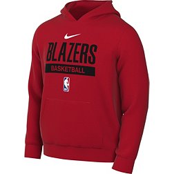 Nike Men's Portland Trail Blazers Red Dri-Fit Spotlight Pullover Hoodie