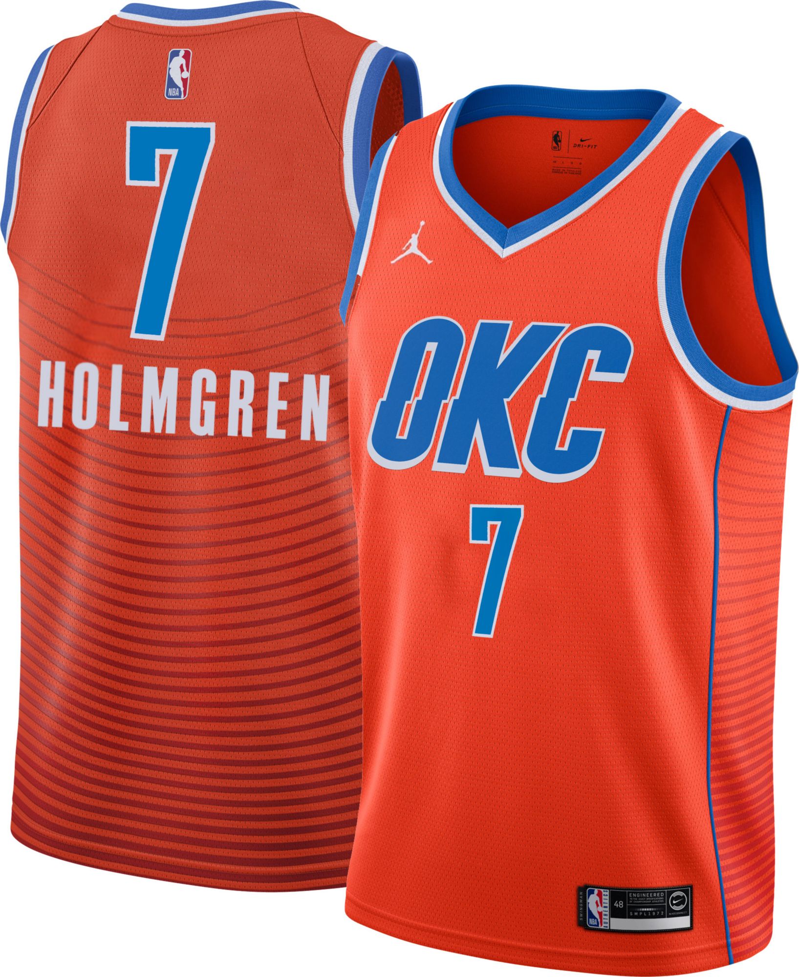 Jordan Men's Oklahoma City Thunder Chet Holmgren #7 Dri-FIT Swingman Jersey