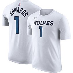 Nike Men's Minnesota Timberwolves Anthony Edwards #1 White T-Shirt