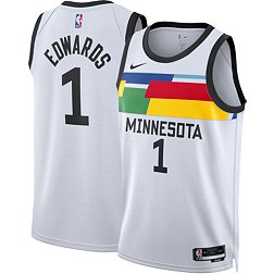Nike Men's 2022-23 City Edition Minnesota Timberwolves Anthony Edwards #1 White Dri-FIT Swingman Jersey