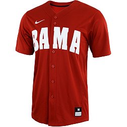 Nike Men's Alabama Crimson Tide Crimson Full Button Replica Baseball Jersey