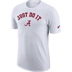 Nike Men's Alabama Crimson Tide White Cotton Seasonal T-Shirt