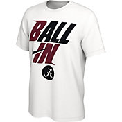 Nike Men's Alabama Crimson Tide White 2022 Basketball BALL IN Bench T-Shirt