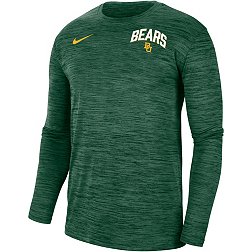 Nike Men's Baylor Bears Green Dri-FIT Velocity Football Sideline Long Sleeve T-Shirt