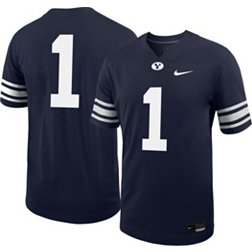 Nike Men's BYU Cougars #1 Blue Untouchable Game Football Jersey