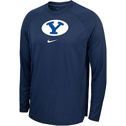 Nike Men's BYU Cougars Blue Spotlight Basketball Dri-FIT Long Sleeve T-Shirt