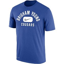 Nike Men's BYU Cougars Blue Dri-FIT Cotton Swoosh in Pill T-Shirt